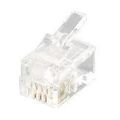 Equip Telefon-Stecker RJ9 /4P4C ungeschirmt 100Stk transp.