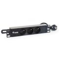 Equip Steckdosenleiste 10" 1U, 3fach franz. 250V max 3500W
