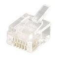 Equip Telefon-Stecker 6P6C ungeschirmt 100Stk transp.