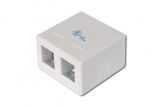 DIGITUS Gehäuse für Keystone 2xKeystone, weiß