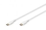 DIGITUS USB 2.0 Kabel Typ C -C Silikon St/St 0,5m weiß