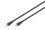DIGITUS USB 2.0 Kabel Typ C -C Silikon St/St 1m schwarz