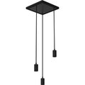 SEGULA Pendelleuchte MADOX SQUARE 3x Wave schwarz E27