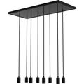 SEGULA Pendelleuchte MADOX 8x Wave schwarz E27