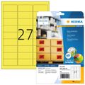 HERMA Etiketten A4 neon-gelb 63,5x29,6 mm Papier 540 St.