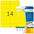 HERMA Etiketten A4 gelb 105x42,3 mm Papier matt 280 St.