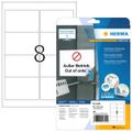 HERMA Etiketten A4 weiß 96x63,5 mm ablösbar Papier 200 St.