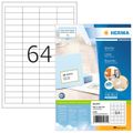 HERMA Etiketten A4 weiß 48,3x16,9 mm Papier matt 6400 St.