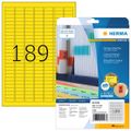 HERMA Etiketten A4 gelb 25,4x10 mm Papier matt 3780 St.