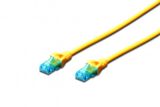 DIGITUS Patchkabel RJ45 U/UTP Cat5e 2.00m gelb Hebelschutz Polybeutel