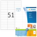 HERMA Etiketten A4 weiß 70x16,9 mm Papier matt 10200 St.