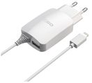 2GO Ladegerät 12W Lightning + 1x USB, Kabel 1,4m, weiß