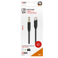 2GO Audiokabel AUX/MP3 für USB Type-C - Stereo 100cm schwarz