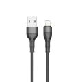 2GO USB Lade-/Datenkabel Lightning 1m Nylon schwarz