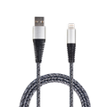 2GO USB Lade-/Datenkabel Lightning 1m Nylon sil PET-Verp.