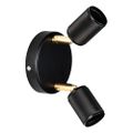SEGULA Wandleuchte BRONX DOUBLE Wave schwarz E27