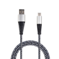 2GO USB Lade-/Datenkabel USB Type-C 3.1 Nylon 1m silber