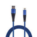 2GO USB Lade-/Datenkabel USB Type-C 3.1 Nylon 1m blau