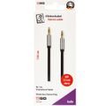 2GO AUX/MP3 Stereo-Audio-Kabel Flachkabel 150cm schwarz