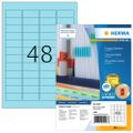 HERMA Etiketten A4 blau 45,7x21,2mm Papier matt 4800 St.