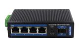 Wantec Switch Indus. PoE Fiber Ethernet fr Huts. 4Port+1SFP