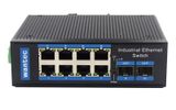 Wantec Switch Industrial Fiber Ethernet fr Huts. 8Port+2SFP