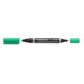 STAEDTLER Zweispitzmarker Lumocolor perm grün 10 Stück