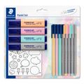 STAEDTLER Schreibset 12-teilig Pastell inkl. Sticker