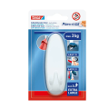 tesa Powerstrips Haken XL Oval 3kg selbstklebend weiß