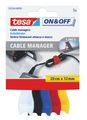 tesa ON&OFF Cable Manager bunt 5 St. 20cm 12mm