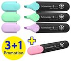 Schneider Textmarker Job pastel 4er Etui sortiert