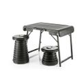 WEDO Camping Set 1 Tisch und 2 Teleskophocker NXT schwarz