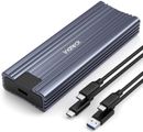 Inateck Festplattengehäuse NVMe M.2 USB 3.2 Kühlkissen B+M