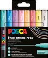 POSCA Marker UNI PC-1MC 8er Set Soft Col
