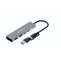 GRAUGEAR 10Gbps USB-HUB 4x USB 3.2, 2x Type-C und 2x Type-A