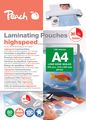 Peach Laminierfolien A4 80mic express HighSpeed 100PK
