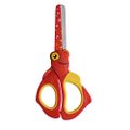 WEDO Kinderschere Bastelschere rund aus Edelstahl Rot/Gelb