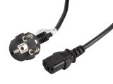 LANBERG CEE 7/7->IEC 320 C13 3M VDE SCHWARZES STROMKABEL
