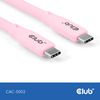 Club3D Lifestyle USB-C Kabel  PD 240W,20Gbps  2m rosa  St/St retail