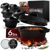 Gusskönig Eingebrannter 6× 300ml Mini Dutch Oven Set