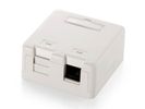 Equip Aufputzdose  2-Port Keystone ungeschirmt          weiß Polybeutel