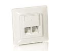 Equip Cat5e Unterputzdose+Frontplatte 2xRJ45 45°5Stk RAL1013