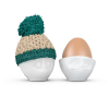 FIFTYEIGHT Eierbecher Mützchen elfenbein/smaragd