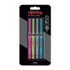 ROTRING Fineliner-Feinfaserschreiber 0,4mm Fun Farben 4er Blister