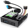 GRAUGEAR USB-HUB+Kartenleser Frontpanel m. 2,5" SSD kader