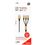 2GO 3in1 USB Ladekabel Micro-USB,Apple,TypeC Nylon 1,5m gold