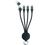 2GO USB / Type C Ladekabel Micro USB, Lightn., USB-C 15cm sw