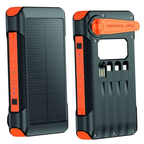 2GO Notfall-Powerbank 10000mAh Solar-& Handkurbel-Aufla.