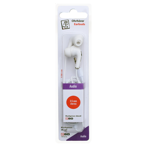 2GO In Ear Kopfhörer Stereo weiß
