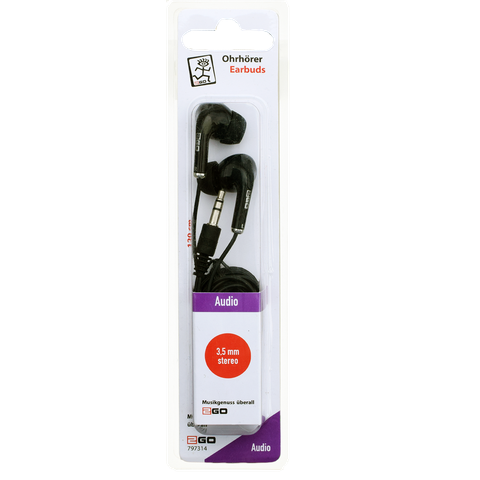 2GO In Ear Kopfhörer Stereo schwarz